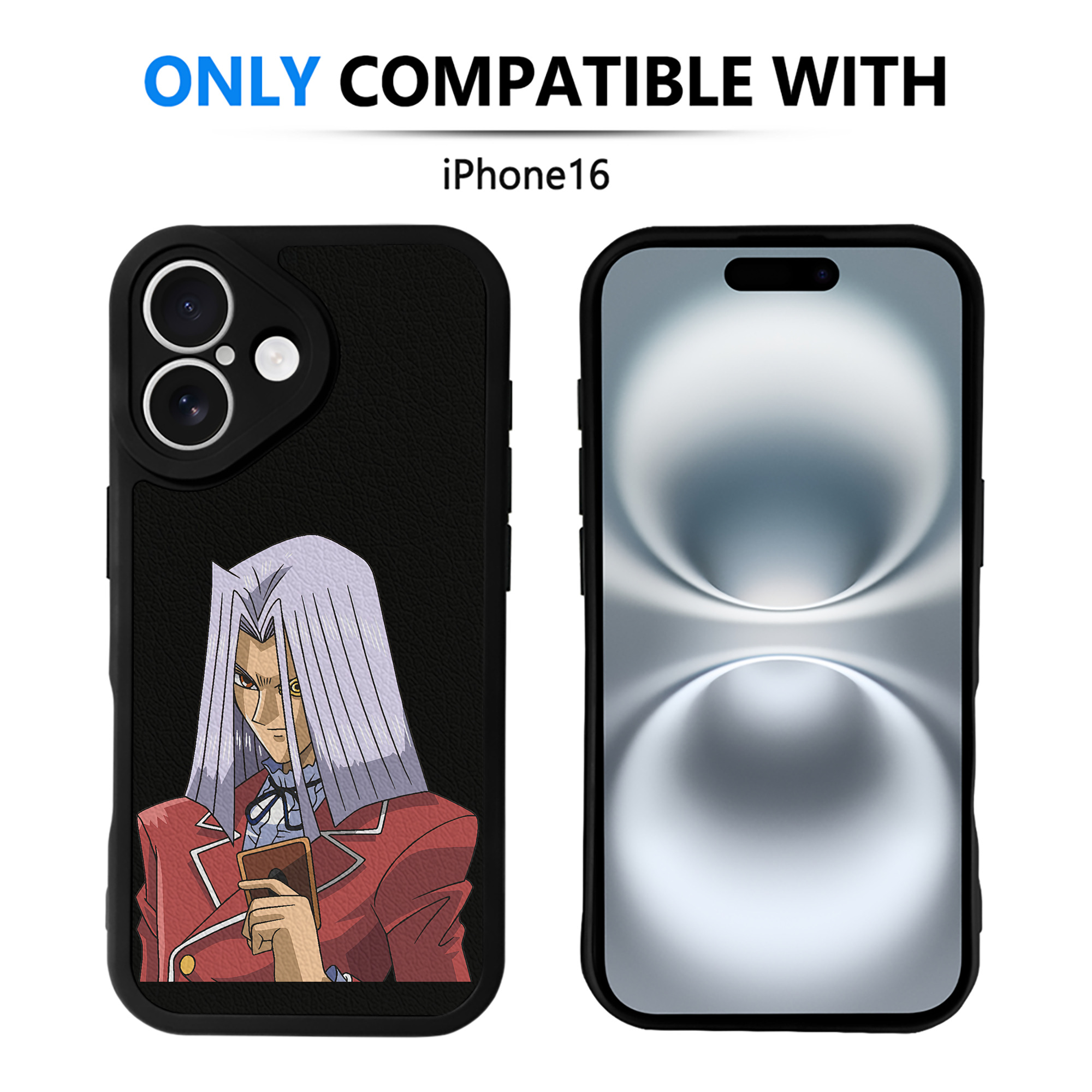 遊☆戯☆王 Yu-Gi-Oh! 【iPhone 16シリーズ対応】シリコンスマホケース（レザー調） 材質：シリコン